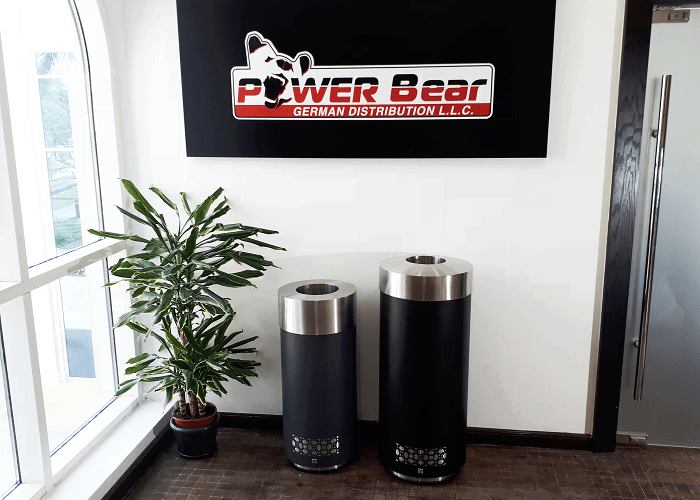 TRAFFORD Litter Bin with Lid Options and HeavyDuty Skirting