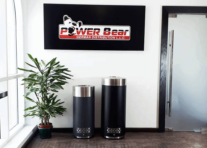 TRAFFORD Litter Bin with Lid Options and HeavyDuty Skirting