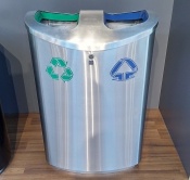 Vicosa Litter And Garbage Recycling Bin Dubai Oak Litter Bin | Urban Furnishing | Dubai, Uae | Power Bear By German Distribution