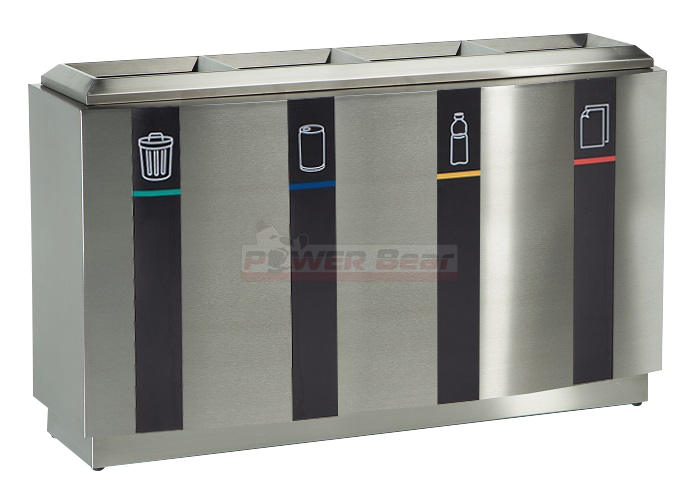Verde Quattro - Street Litter Bins | Power Bear by German Distribution