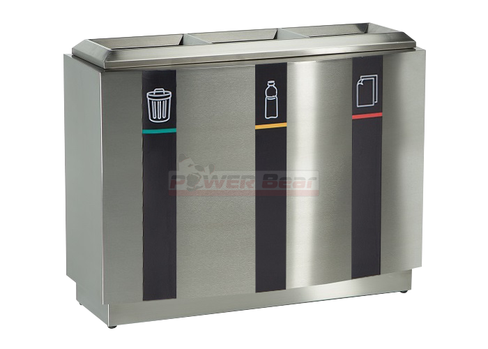 Street Litter Bins - Verde Trio | Power Bear by German Distribution