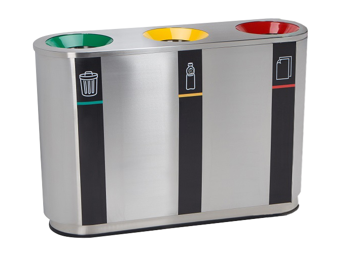 Campus Trio - Food Court Garbage Bins | Power Bear by German Distribution