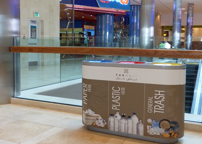 FRP Campus Trio - Recycling bin | Power Bear by German Distribution LLC